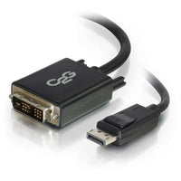 C2G 6ft DisplayPort Male to Single Link DVI-D Male Adapter Cable - Black (TAA Compliant)-Voltage Rating: 30v