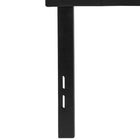 Flash Furniture - Tête de lit Lennox double touffetée et rembourrée en vinyle noir-Touffetée à boutons avec piquage en carré