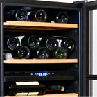 Hamilton Beach 43-bottle Dual Zone Wine Fridge - Stainless Steel-Soft interior LED light