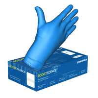 Forcefield Rocket Science Heavy-Duty Nitrile Disposable Gloves - Blue - Large - 50 Pack-Size: Large