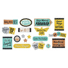 TREND enterprises Inc. I Love Metal - Phrases Bulletin Board Set - 18 Pack-Contemporary, metallic-look artwork