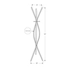 Monarch Specialties 2051 Coat Rack - Black Metal Contemporary Style-Offers stylish storage options which includes 2 hanging pegs
