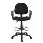 Nicer Furniture Fabric Drafting Chair - Loop Arms-Pneumatic gas lift for smooth and easy seat height adjustment