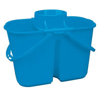 Dura Plus Divided Blue Pail With Wringer 4 Gal - Each-Duraplus dual bucket Pail.