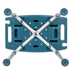 Flash Furniture HERCULES Series Adjustable Navy Bath & Shower Chair with Non-slip Feet-Rubber Feet grips flooring
