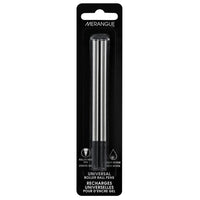 Merangue Universal Rollerball Pen Refills - Medium Tip - Black - 2 Pack-Black Ink