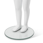 Can-Bramar RPK-2 Toddler Abstract Fibreglass Mannequin - Glass Base - Glossy White-Made of Fibreglass