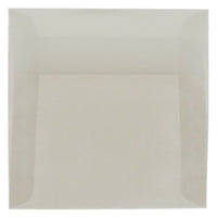 JAM Paper 5.5 x 5.5 Square Envelopes, Platinum Translucent Vellum, 50 Pack (59413I)-Platinum translucent envelope