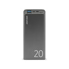 LOGiiX Piston Power 20,000 mAh Portable Power Bank - Graphite Grey-Charges smartphones up to 10 times, charges tablets up to 4 times