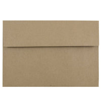 JAM Paper A8 Invitation Envelopes, 5.5 x 8.125, Brown Kraft Paper Bag Recycled, 100 Pack (LEKR750g)-Brown