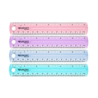 Règle en plastique Westcott de 6 po, assorties, paquet de 36-Parfait pour une utilisation en classe ou à la maison