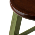 Winsome Wood Ivy 24" Counter Stool Rustic Green with Walnut Seat (64224)-Overall dimensions 24.20"H x 13.40"W x 13.40"D