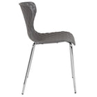 Flash Furniture Lowell Contemporary Design Grey Plastic Stack Chair-Grey Plastic Finish