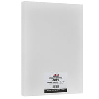 JAM Paper Vellum Bristol Tabloid Cardstock, 11 x 17, 67 lb. Grey, 50 Pack (16932835)-Colour: Grey 67 lb. Cover