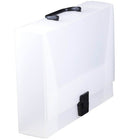 JAM Paper Plastic Portfolio Briefcase with Handles, 12 3/4 x 9 1/2 x 3, Clear-Clear