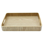 Cathay Importers Bentwood Rect Tray with Handles, 13"W x 8.5"D x 2"H, Light Brown, 2/Pack-Dimensions: 2"H x 13"W x 8.5"D