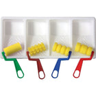Chenille Craft WonderFoam Foam Rollers and Paint Tray-Includes: Four well plastic paint tray