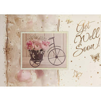Rosedale 5" x 7" Get Well Soon! Greeting Cards And Envelopes, 12 Pack (17233)-Printed on premium uncoated card stock