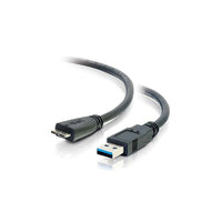 C2G USB 3.0 A Male to Micro B Male Cable, 3.3 ft (54176)-Carries USB 3.0 data signals and power
