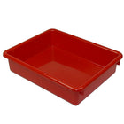 Romanoff Plastic Stowaway Letter Tray 3" Red, 3 Pack (ROM15102)-Ideal way to protect and store your stationery, or important documents you need to save safely