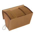 Pendaflex Expanding File, Legal Size, A - Z, Kraft with Flap-Portable file cabinet has built-in partitions for sorting letters, memos, cheques and mail