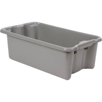 Lewis Bins+ Polylewton Stack-N-Nest Containers, 24.0" x 14.1", Grey, 5 Pack-Injection moulded from high-impact polyolefins