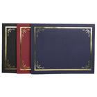 St. James Document/Certificate Holders - Gold Foil Border - Linen Finish - Red - 5 Pack - 83807-Premium 230g linen textured cover stock paper with elegant gold foil design