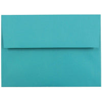 JAM Paper A7 Invitation Envelopes, 5.25 x 7.25, Brite Hue Sea Blue Recycled, 100 Pack (27785g)-Sea blue
