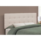 Monarch Specialties 6004F Full Size Headboard - Beige Linen-Product dimensions: 47.5"H x 57"L x 3"D
