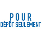 Trodat Printy "POUR DEPOT SEULEMENT" Blue Ink Self-Inking Stamp 4911-Long-life, replaceable ink pad cartridge