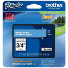 Brother TZE545 Label Tape - 18mm - White on Blue-Brother P-Touch TZ Labelling Tape