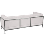 Flash Furniture – Divan contemporain en cuir série HERCULES Imagination, blanc avec garnitures en inox (ZBIMAGSOFAWH)-79 larg. x 28,75 prof. x 27,25 haut. (po)