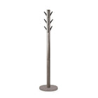Umbra Flapper Coat Rack - Grey-Flapper has nine flip-down cast aluminum hooks that can be pushed back into its rubberwood pole when not in use