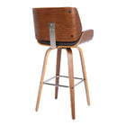 Armen Living - Tyler 76 cm Tabouret pivotant en Simili Cuir Marron-Capacité de poids: 250 lb.