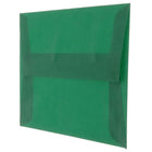 JAM Paper A10 Invitation Envelopes, 6 x 9.5, Translucent Vellum Racing Green, 50 Pack (PACV863I)-Blank interior for personalized message