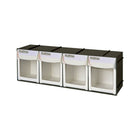 Kleton Heavy-Duty Tilt Bins, 4-Drawers-Transparent polystyrene front window for easy viewing
