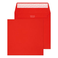 Blake Creative Color Bright Red Invitation Envelopes - 6 1/4" W x 6 1/4" L - Fire Engine Red - 25 Pack-Fire Engine Red