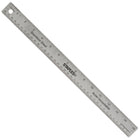 Staples Stainless Steel Ruler - 15"/38cm-Stainless steel ruler with etched-on imperial and metric rules