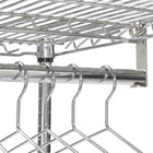 Nexel 2-Shelf 12 Hanger Coat Rack - 36"W x 24"D x 63"H - Chrome-Chrome/Silver