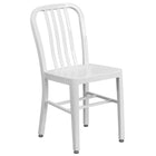 Flash Furniture White Metal Indoor-Outdoor Chair-500 lb. Weight Capacity