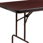 Flash Furniture – Table pliante rectangulaire avec surface en stratifié acajou de 30 x 96 po (YT3096MELWAL)-Table pliante de 8 pieds