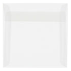 JAM Paper Enveloppes carrées translucides de 8,5 po, transparent, 50/paquet-Enveloppes en papier translucide clair