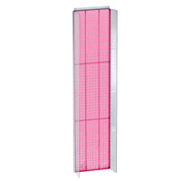 Azar Displays Pegboard Powerwing Display, 14" x 60", Pink (700354-PNK)-Pink plastic