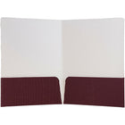 JAM Paper Corrugated Fluted Folders, Burgundy, 12 Pack (87497g)-Burgundy