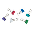 Staples Binder Clips - Small 3/4" - Assorted Fashion Colours - 25 Pack-Tempered steel clips