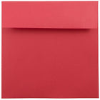 JAM Paper 7.5 x 7.5 Square Envelopes, Brite Hue Red Recycled, 250 Pack (2792291H)-Red recycled envelope