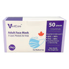 VMedCare 3-Ply Adult Level 3 Disposable Medical Face Masks - 50 Pack-Dimensions: 170mm x 92mm