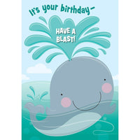 Millbrook Studios – Cartes de souhaits et enveloppes, It’s Your Birthday Have A Blast!, 5 3/8 x 7 3/4 po, 18/paquet (06050)-Imprimé sur du papier cartonné non couché