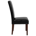 Flash Furniture - Chaise Parsons de la série Greenwich en LeatherSoft noir-Conception du dossier en panneau