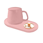 Habitu Retro Electric Mug Warmer with Mug & Lid - Pink-Temperature Selection Knob: There are five options available: 35-degrees, 45-degrees, 55-degrees, 65-degrees and 75-degrees (Celsius)
